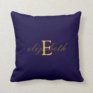 Elegant och utsmyckad monogrambälte - Blått Guld 8 Kudde