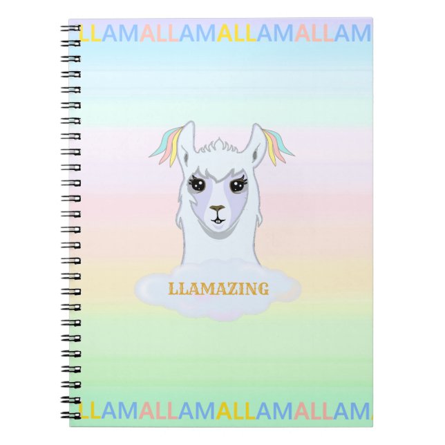 Elegant och vackert Llama Anteckningsbok (Framsidan)