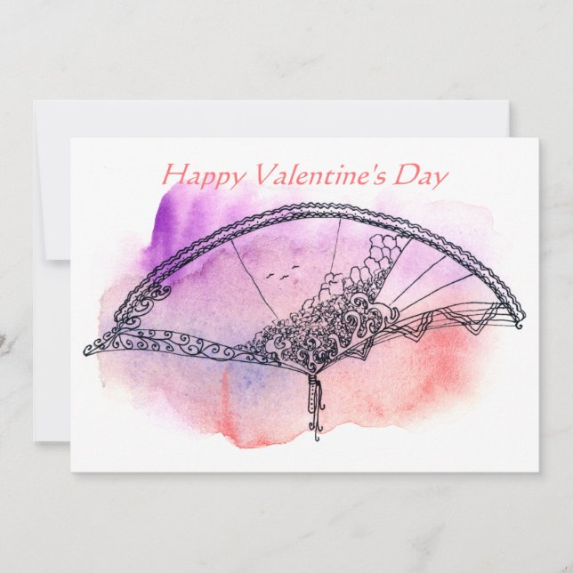 Elegant och visionär Valentine Julkort (Framsida)