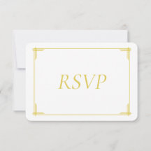 Elegant öcitrus gulgrön bröllops-RSVP