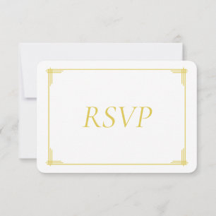 Elegant öcitrus gulgrön bröllops-RSVP OSA Kort