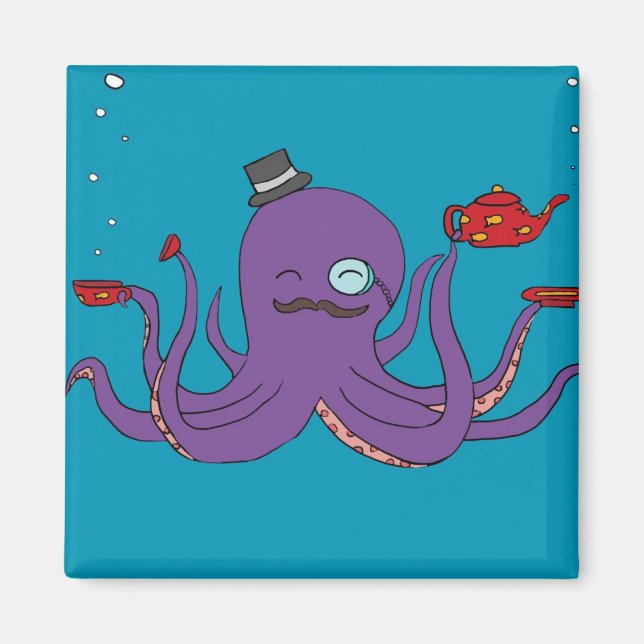 Elegant Octopus Magnet (Framsidan)