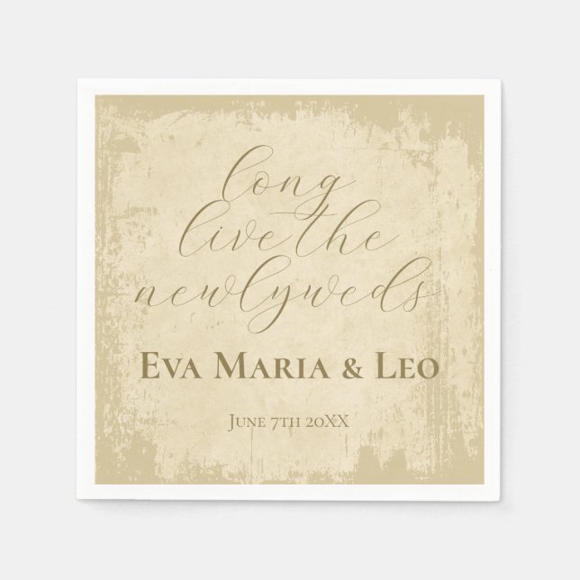 Elegant off-White Grunge Kant Pappersservett (Framsidan)