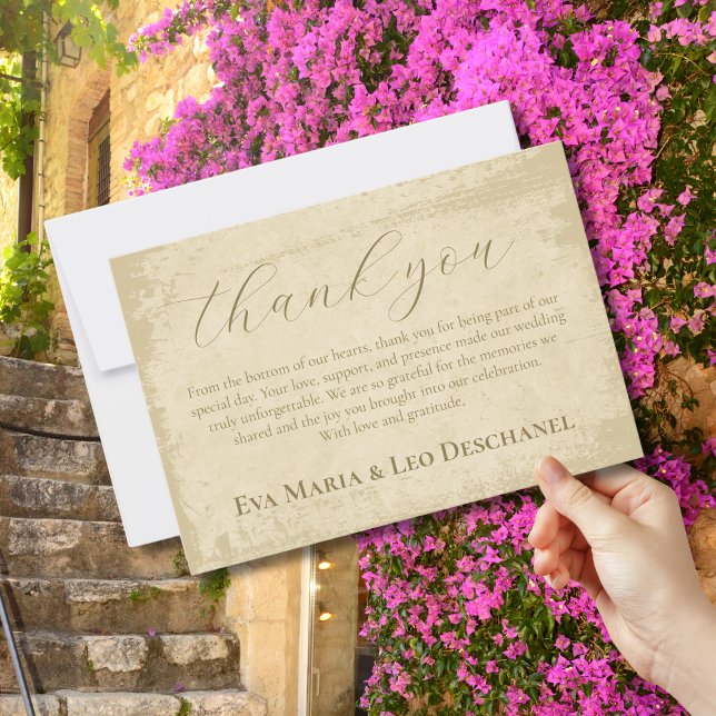 Elegant off-White Grunge Kant Tack Kort (Skapare uppladdad)