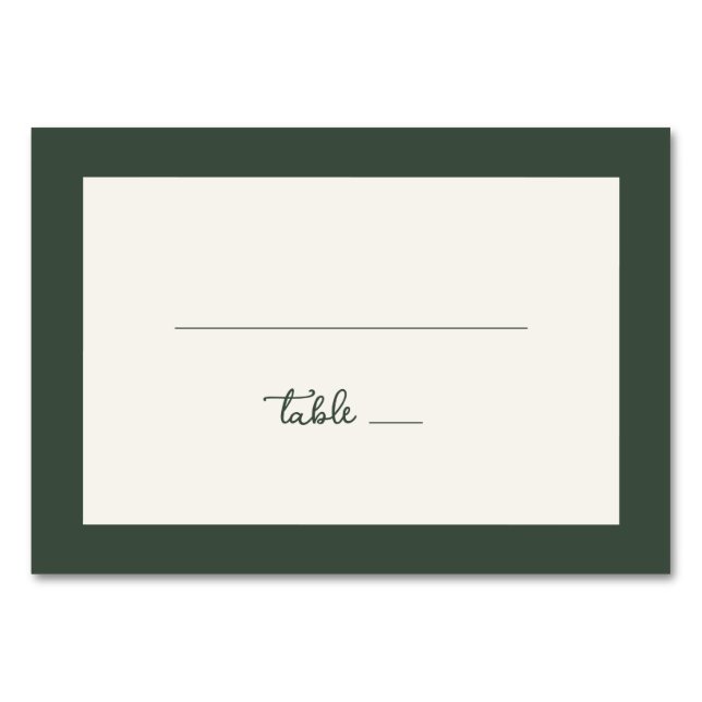 Elegant Off-White Minimalist Lines Bordsnummer (Framsidan)