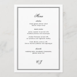 Elegant Old Money Black and White Wedding Card Inbjudningar