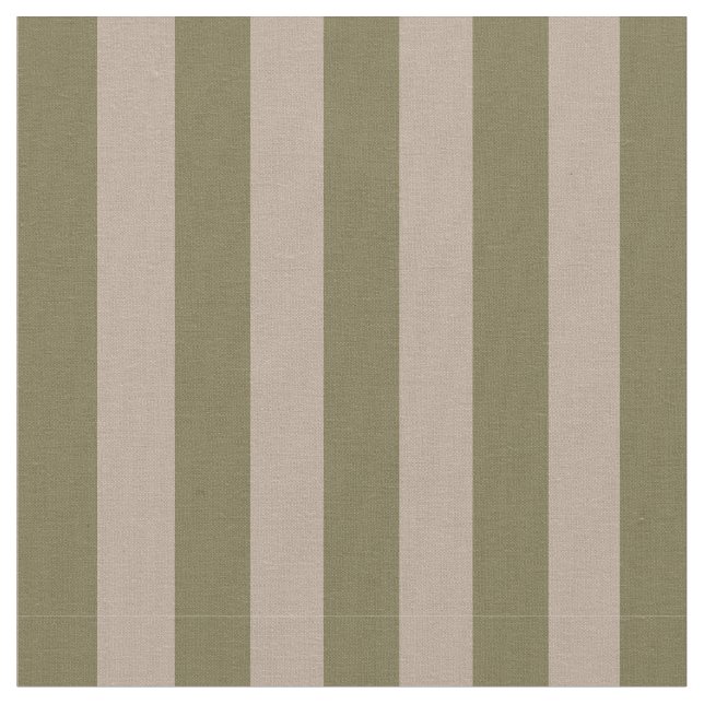 Elegant Oliv grönt Beige Rand Tyg (Närbild)