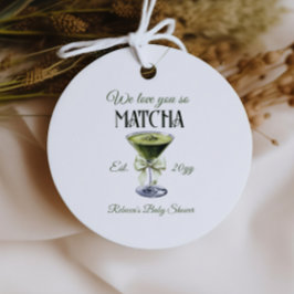 Elegant Olive Bow Kärlek Du så Matcha Baby Shower Gåvor Etiketter