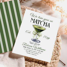 Elegant Olive Bow Kärlek Du så Matcha Baby Shower Inbjudningar