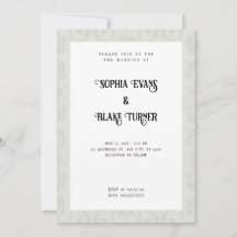Elegant Olive Damask Traditional White Bröllop