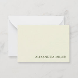 Elegant Olive Font Herringbone mönster back Anteckningskort