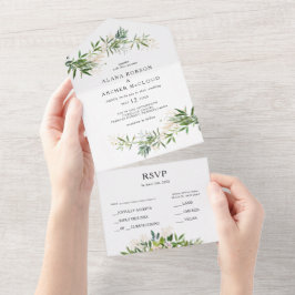 Elegant Olive Greenery Seal and Send