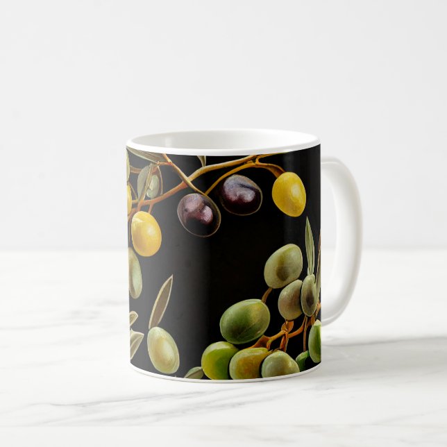 Elegant Olive Gren Mugg (Framsida höger)