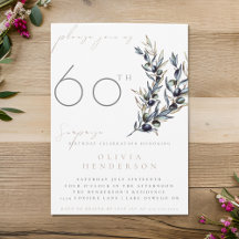 Elegant Olive Gren Surprise Birthday-inbjudan
