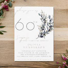Elegant Olive Gren Surprise Birthday-inbjudan