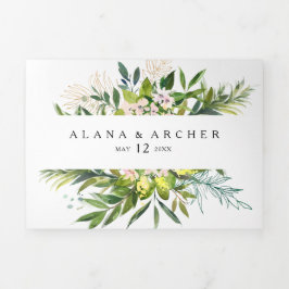 Elegant Olive Grey Bröllop alla i ett trefaldigt