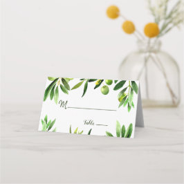 Elegant Olive Löv Boho Garden Place Card Placeringskort