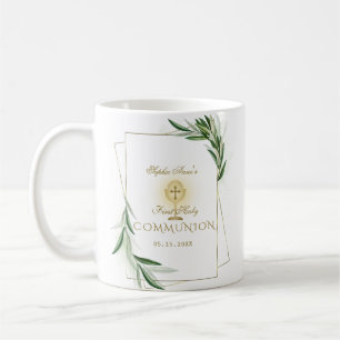 Elegant Olive Löv Guld Första Heligan av kommissio Kaffemugg