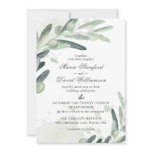Elegant Olive Sprig Gren Greenery Bröllop