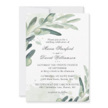 Elegant Olive Sprig Gren Greenery Bröllop