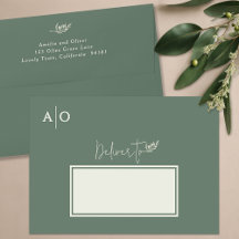 Elegant Olive Träd Gren bröllopsinbjudan
