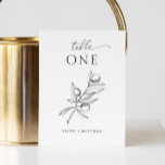 Elegant oliver. Fintvätt av botaniska bröllop Bordsnummer<br><div class="desc">Svartvit,  ömtåligt botaniskt italienskt bröllop-Bordsnummer med elegant oliver gren.</div>
