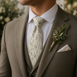 Elegant Olivgren & Eucalyptus Botanisk Slips