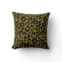 Elegant olivgrön och svart leopardtryck