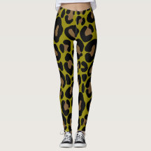 Elegant olivgrön och svart leopardtryck