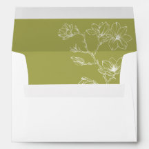 Elegant Olivgrön & Vit Blommig Bröllop