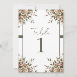 Elegant Olivgrön & Vit Blommig Hörnhyllning för Br Inbjudningar