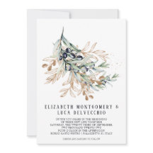 Elegant Olivlund | Boho Botanisk Inbjudan