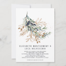 Elegant Olivlund | Boho Botanisk Inbjudan