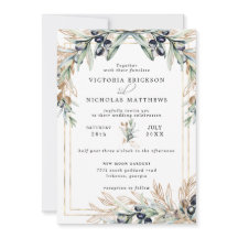 Elegant Olivlund | Boho Botanisk Inbjudan