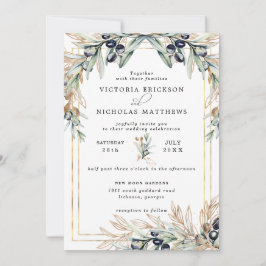 Elegant Olivlund | Boho Botanisk Inbjudan