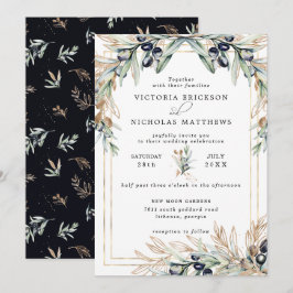 Elegant Olivlund | Boho Botanisk Inbjudan