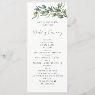 Elegant Olivolja löv. Garden italian bröllop Program