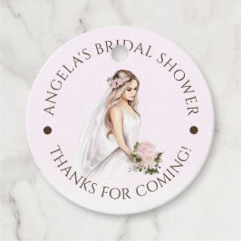 Elegant öm Rosa Brud Att Vara Bröllopsdusch Gåvor Etiketter