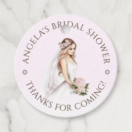 Elegant öm Rosa Brud Att Vara Bröllopsdusch Gåvor Etiketter