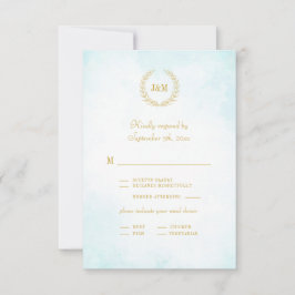 Elegant Ombre Minimalist Monogram Meal Choal OSA Kort