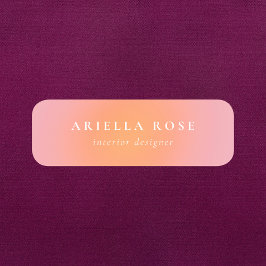 Elegant Ombre  Rosa Minimalist Professionell Namnbricka