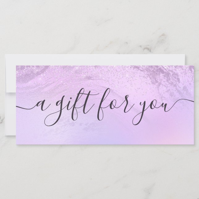 Elegant ombre violet glitter marble makeup artist (Framsida)