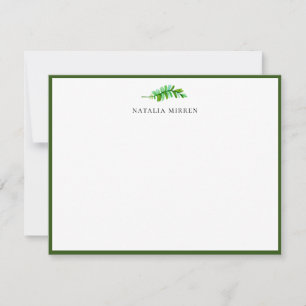 Elegant, ön Handflatan Gren Anteckningskort
