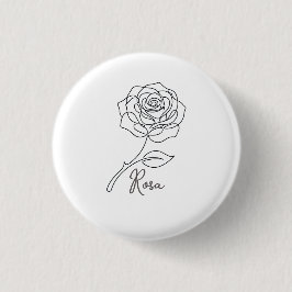 Elegant One Line Rose Button Knapp