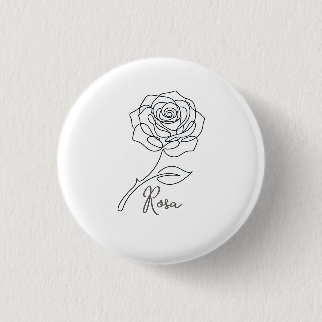 Elegant One Line Rose Button Knapp (Framsida)