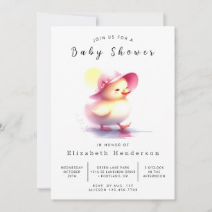 Elegant Online Anka Baby Shower Inbjudningar