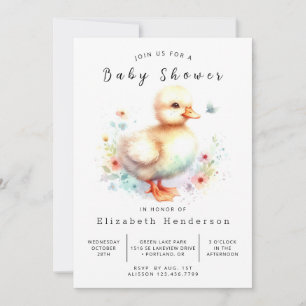 Elegant Online Anka Baby Shower Inbjudningar