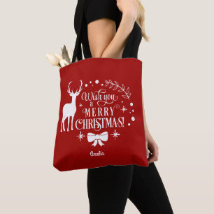 Elegant önskar dig ett GOD JUL Monogram Tygkasse