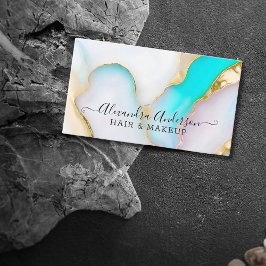 Elegant Opal Guld Glitter Visitkort