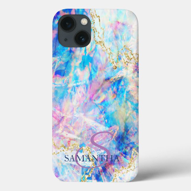 Elegant Opal Holografisk Monogram (Baksida)